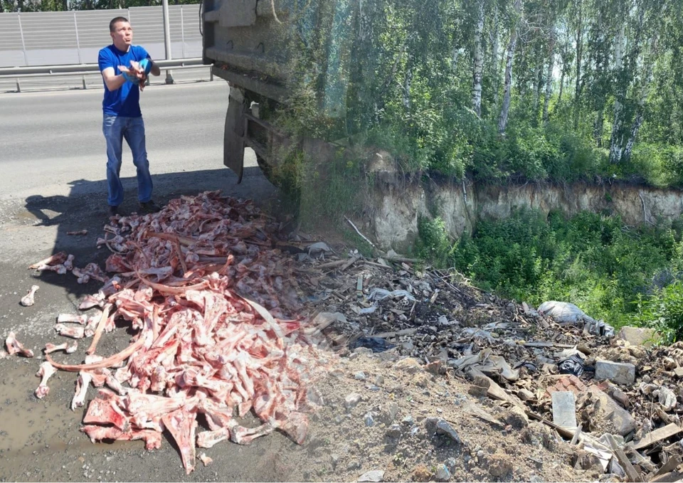 По словам мужчины, кости он вез в Увелку. Фото: Соцсети, Егор Поберей