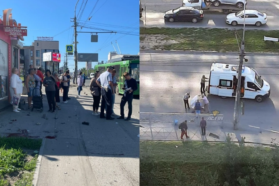 В Новосибирске задержали 21-летнего водителя каршеринга, влетевшего в остановку. Фото: ГИБДД Новосибирска / АСТ-54.