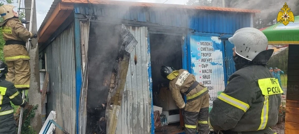 В городе Ермолино сгорела торговая палатка