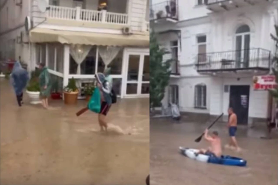Морские прогулки в дождь на набережной Назукина в Балаклаве. ФОТО: ВК Северная сторона Севастополя.