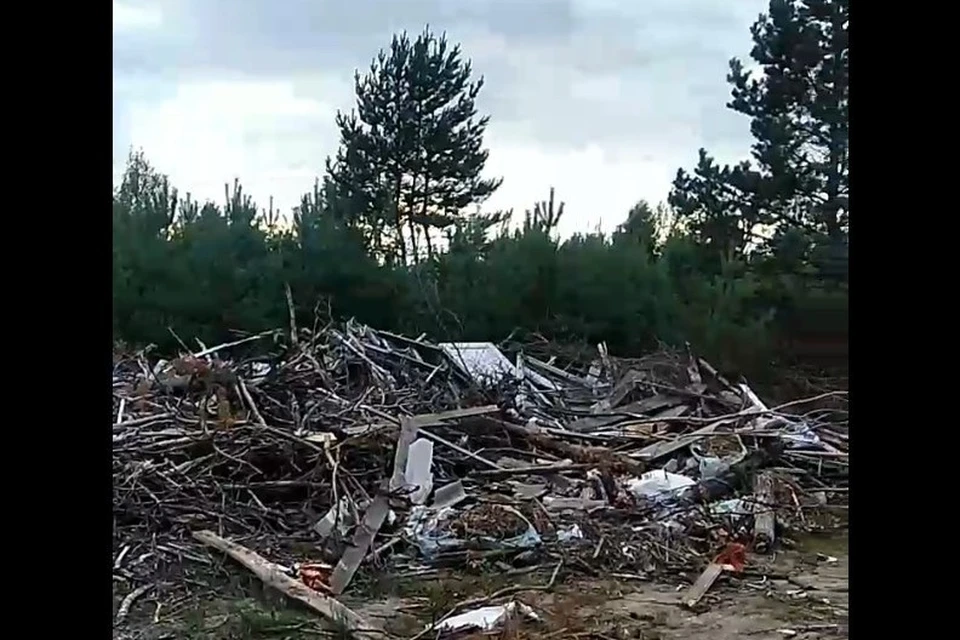 У деревни Деулино Рязанского районе возле реки Пра образовалась стихийная свалка.