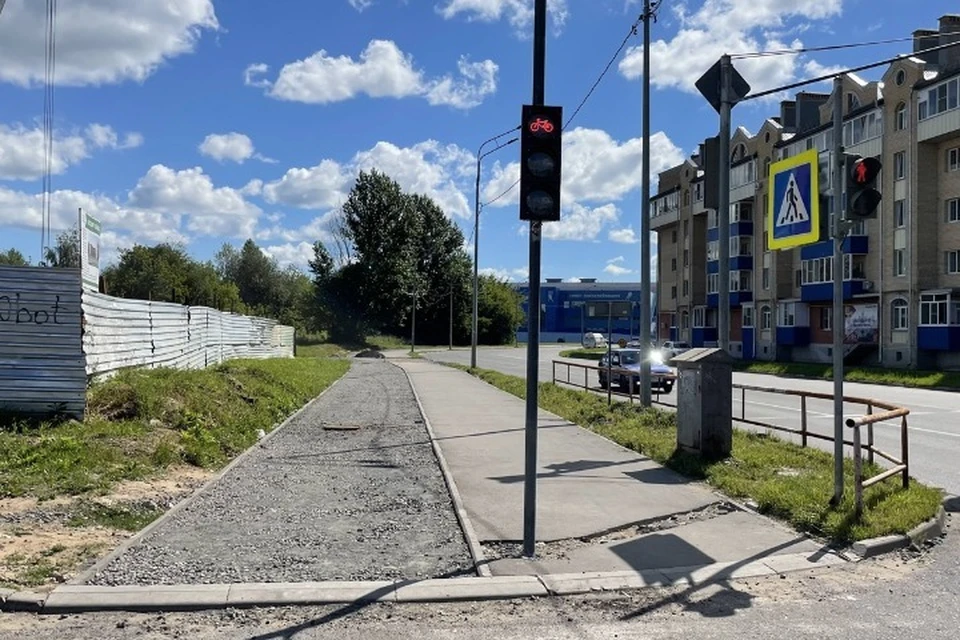 В Рыбинске установили первый в городе светофор для велосипедистов