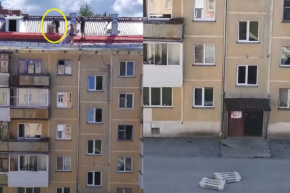 Огораживающей ленты рядом с домом не было. Фото: кадры из видео.