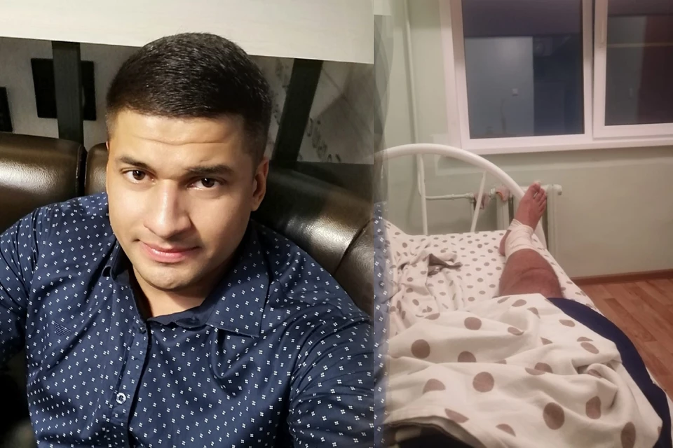 Тимур Рузметов сам повредил ногу, когда ловил детей. Фото: личный архив