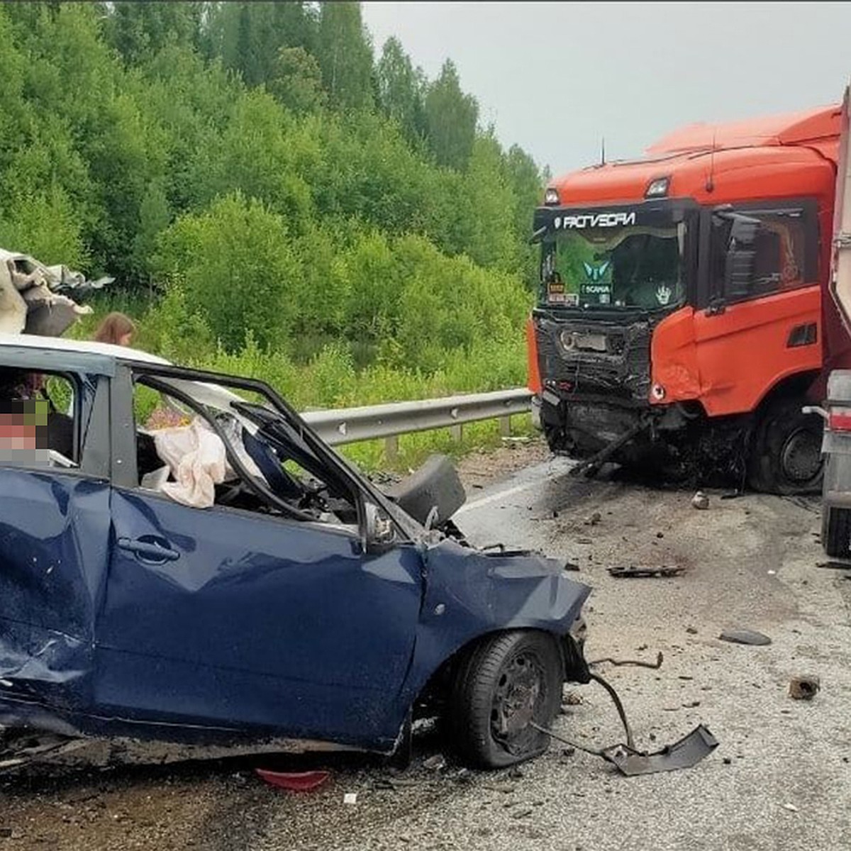 В ГИБДД рассказали подробности аварии в Прикамье, в которой погибли четыре  человека - KP.RU