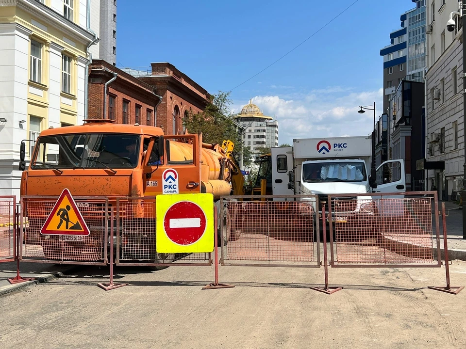 Участок от Студенческого переулка до улицы Ульяновской перекрыт для движения / Фото: РКС-Самара