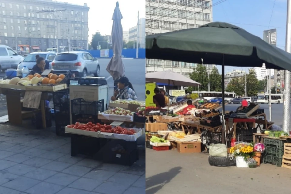 В Новосибирске изъяли овощи и фрукты у незаконных торговцев.