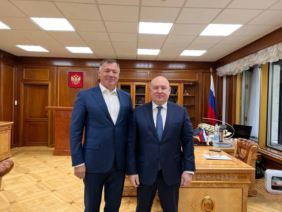 Развожаев и Хуснуллин провели рабочую встречу. Фото: ТК Михаила Развожаева