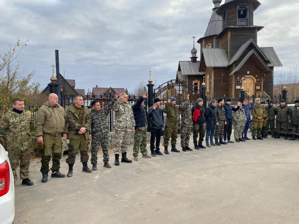 Проводы мобилизованных в Ленском районе. Фото: администрация района