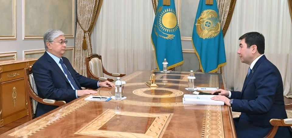 Касым-Жомарт Токаев и Ерлан Кошанов.