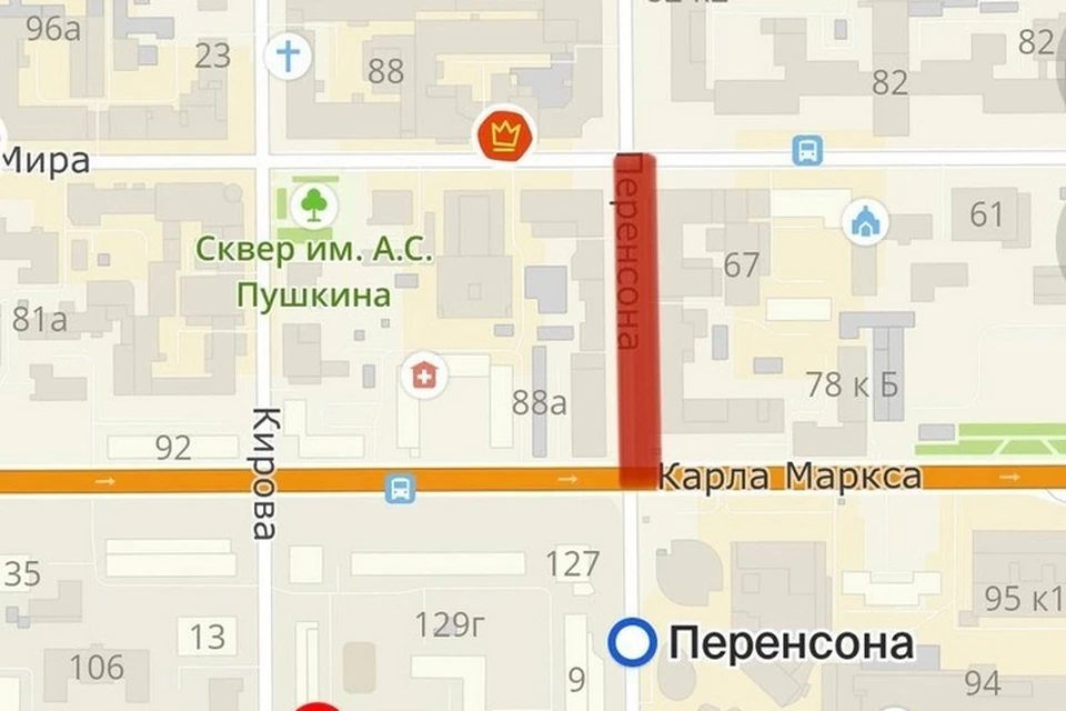 В центре Красноярска 12 октября ограничат движение транспорта. Карта предоставлена ГИБДД