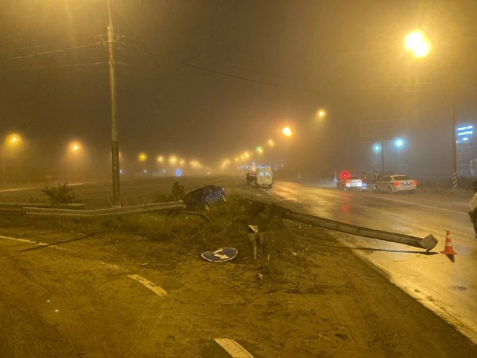 В ДТП пострадал водитель иномарки Фото: УГИБДД России по Тверской области