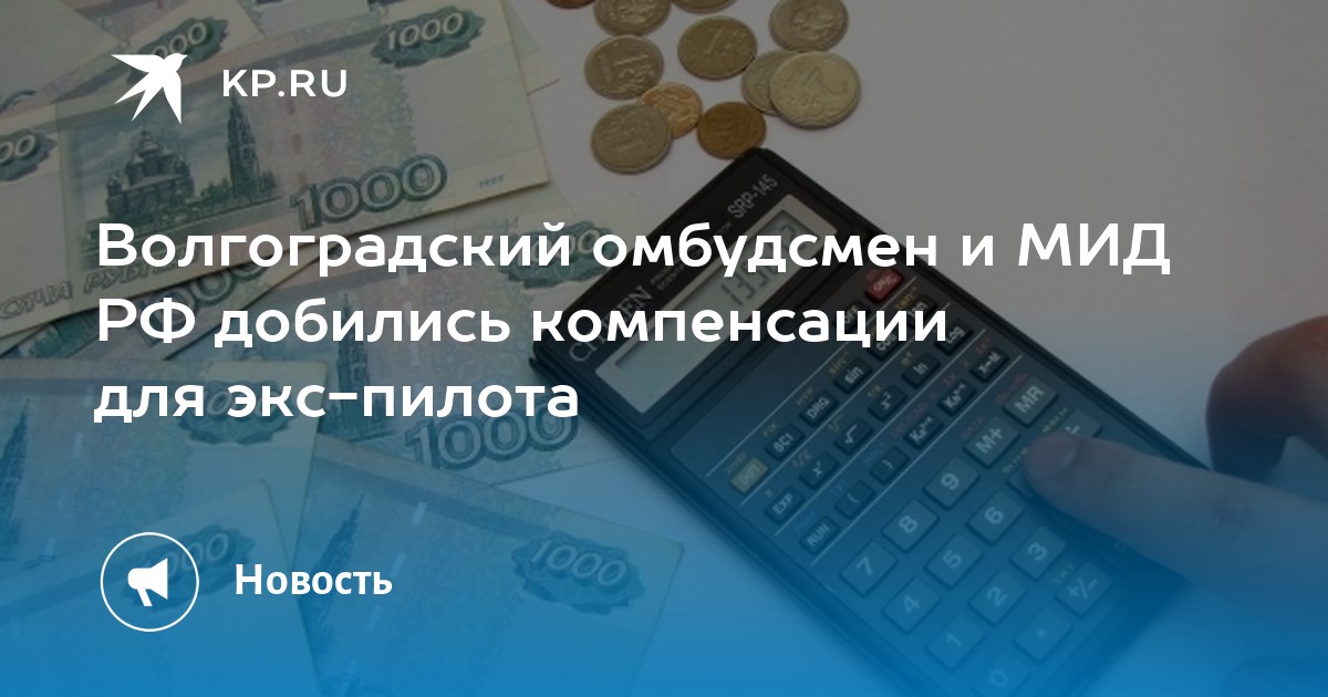 Волгоградский омбудсмен и МИД РФ добились компенсации для экс-пилота ...