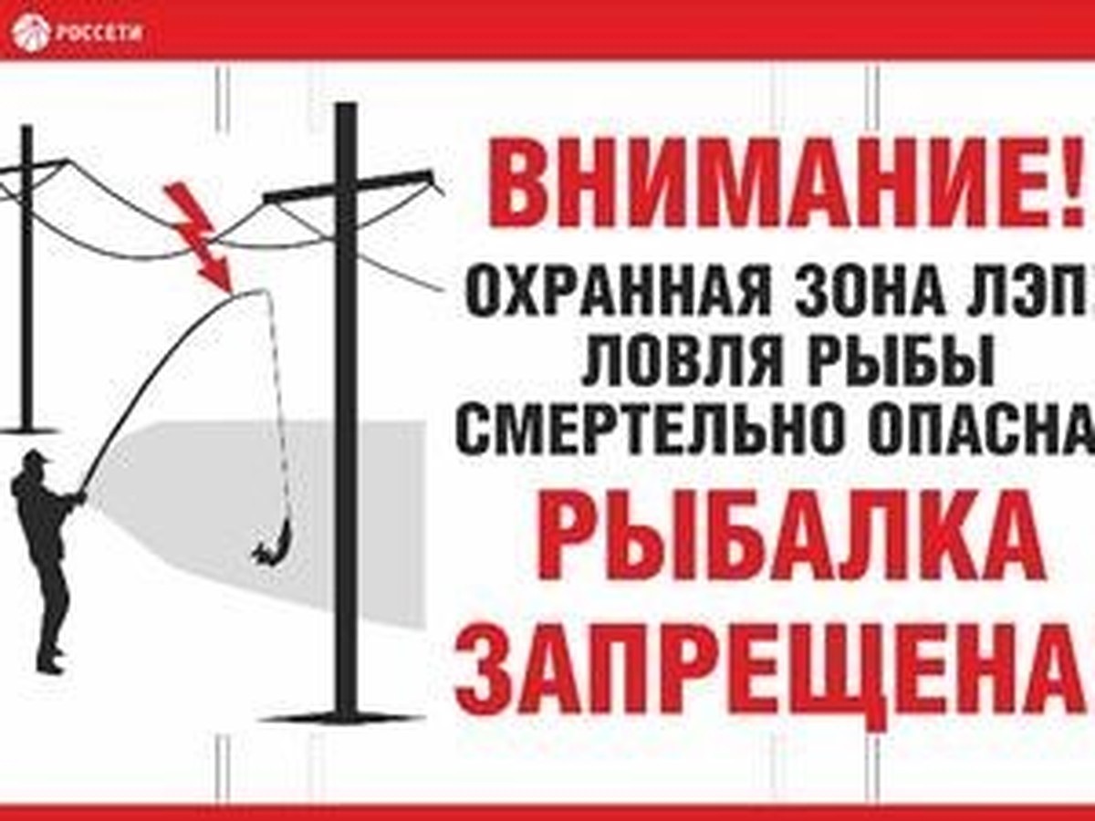 Рыбалка вблизи линий электропередачи (ЛЭП) смертельно опасна для жизни -  KP.RU