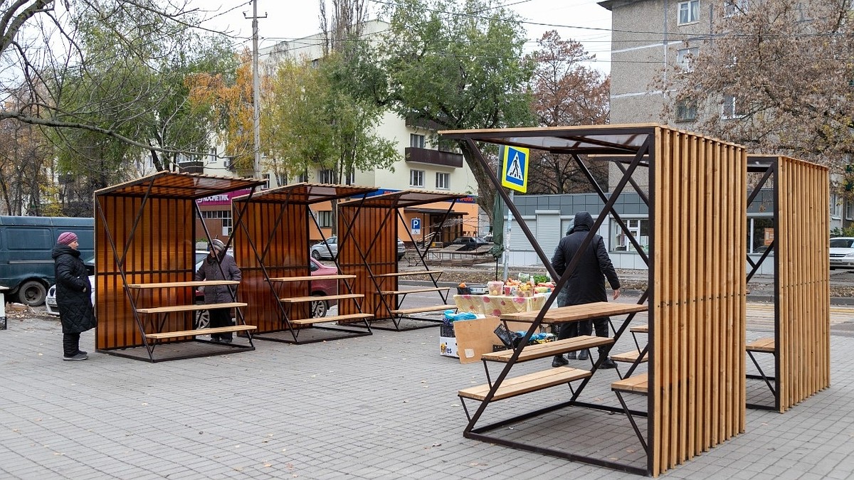 Бесплатные торговые ряды для садоводов установили в Липецке на улице Семашко  - KP.RU