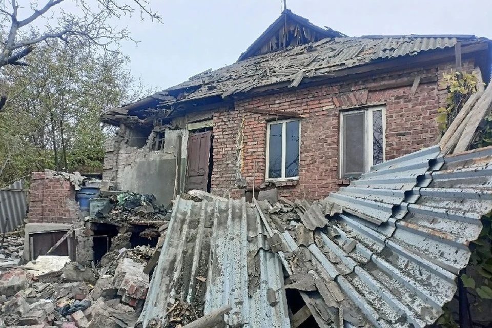Последствия обстрела Никитовского района Горловки. Фото: ТГ/Приходько