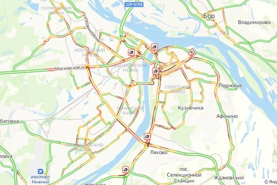 Трасса москва нижний новгород пробки сейчас онлайн карта смотреть