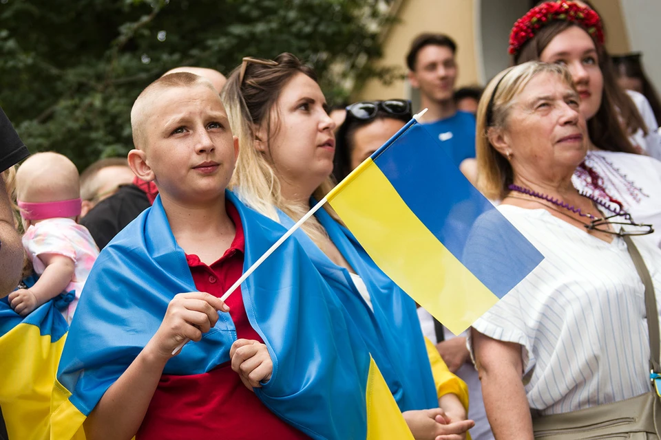 Украинские беженцы в Варшаве, Польша.