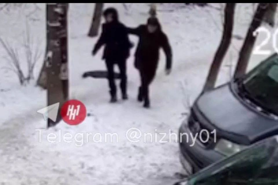 Заявлений в полицию по этому случаю не поступало. Скриншот из Телеграм-канала "Нижний №1".