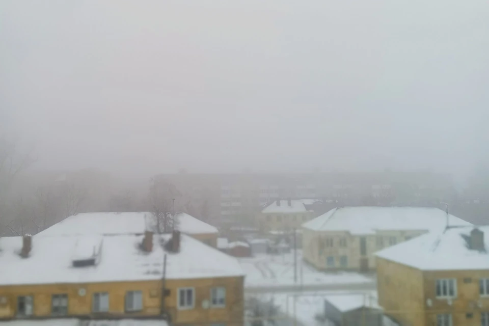 В Липецке туман и гололед