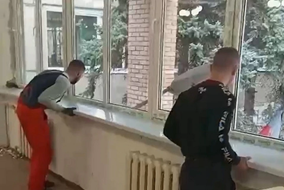 Специалисты из Ханты-Мансийского автономного округа РФ оказывают помощь в восстановлении инфраструктуры Макеевки. Фото: ТГ/Пушилин