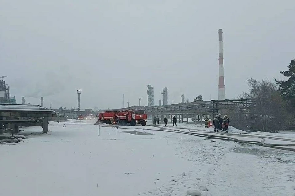 Стало известно, как выглядит место пожара на заводе в Ангарске