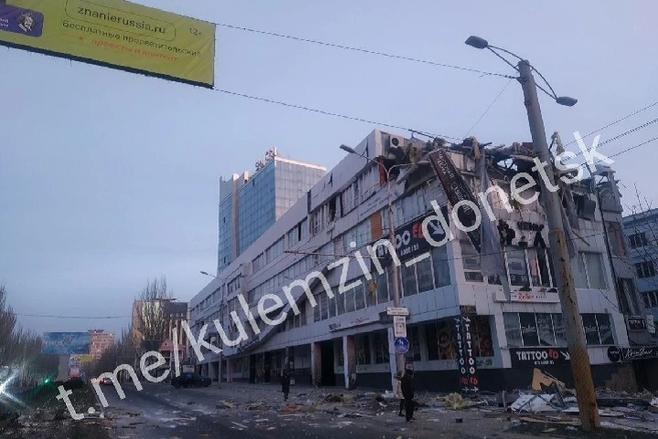 Последствия обстрела Ворошиловского района, Студгородок. Фото: ТГ/Кулемзин