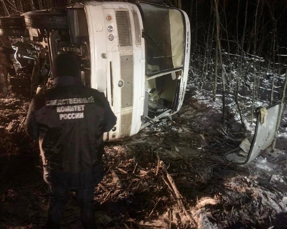 Автобус после аварии.