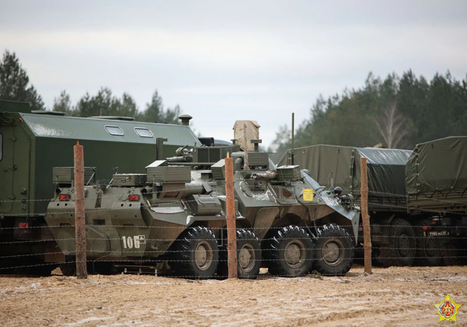 Военная техника на полигоне Обуз-Лесновский. Фото: Ян Горбанюк, «Ваяр»/телеграм-канал Минобороны Беларуси