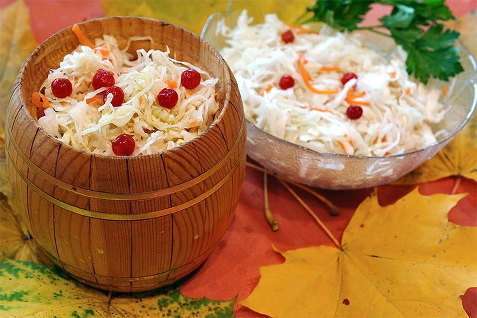 Квашеная капуста полезна для микрофлоры ЖКТ