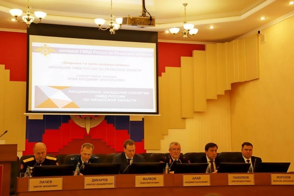 В рамках заседания Коллегии УМВД РФ по Рязанской области подвело итоги 2022 года. Фото: региональное УМВД России.