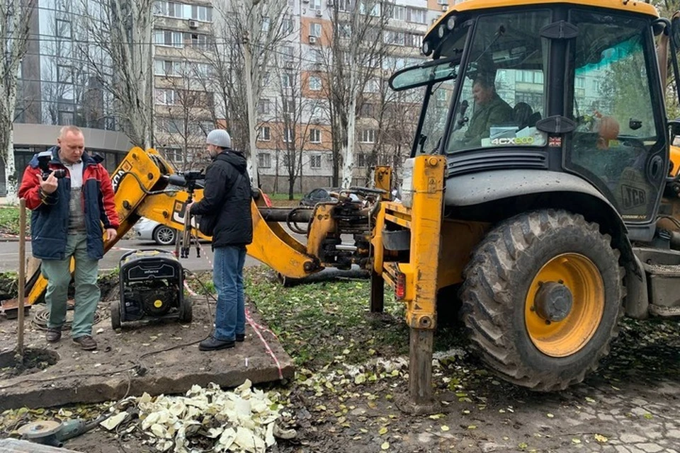 Коммунальщики в Донецке фактически всегда на передовой. Фото: Минстрой и ЖКХ ДНР