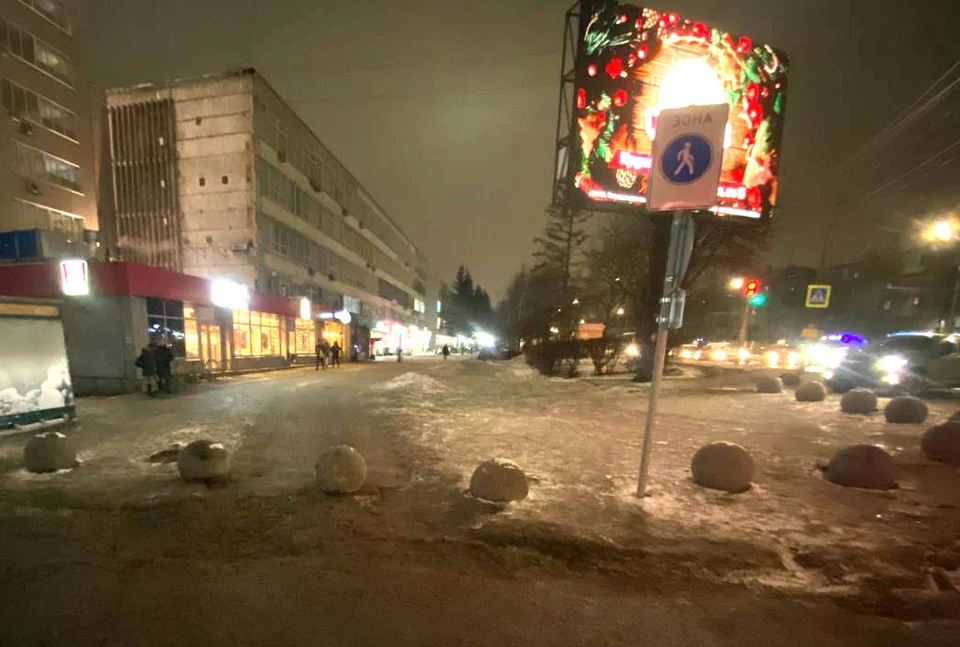 Полусферы на пешеходной зоне в районе Тульского подуниверситета вернулись на место