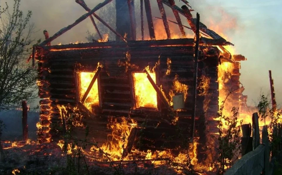 Пожар в Советском районе Астрахани