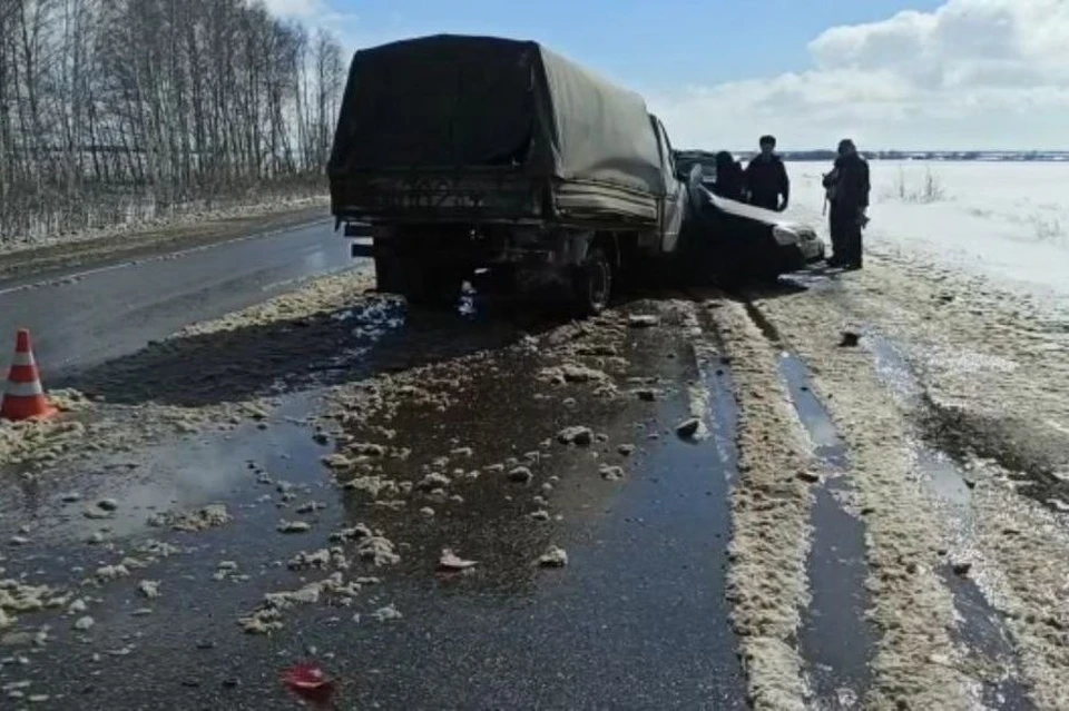 В Ряжском районе в смертельной аварии погиб 22-летний водитель Priora. Фото: пресс-служба регионального управления ГИБДД.