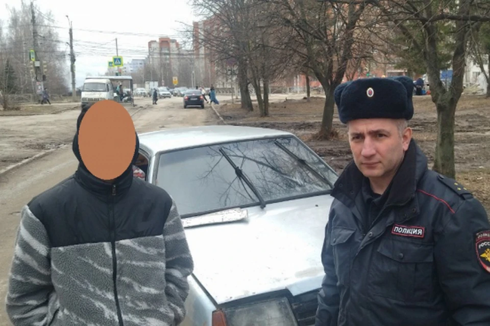 Рязанская полиция задержала подростка за рулем «девятки». Фото: УМВД РФ по Рязанской области.