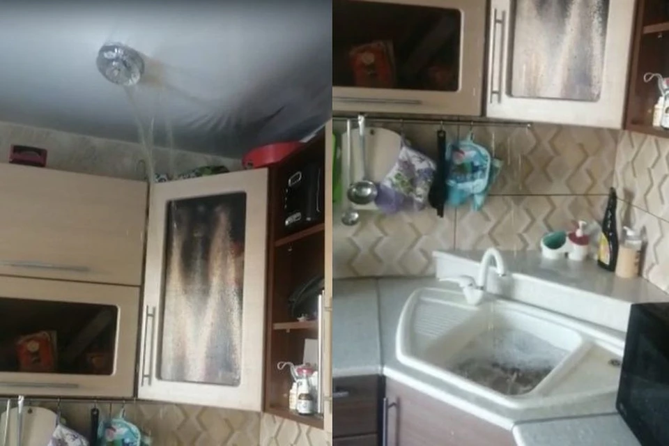 В Новосибирске квартиру в доме 20/2 на улице 20 лет октября затопило водой с крыши дома. Фото: предоставлено очевидцами