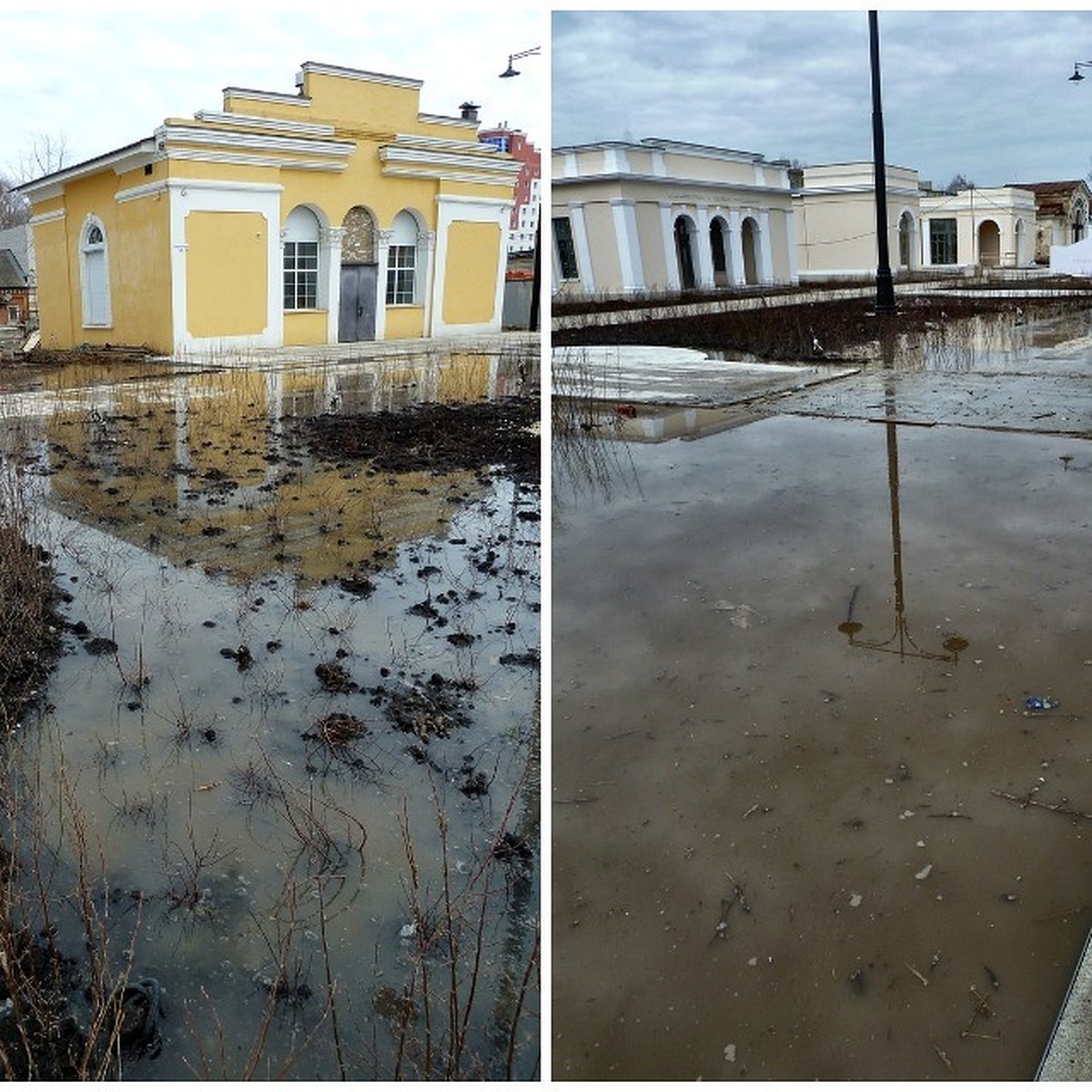 Половодье продолжает захватывать Рязань. Большая вода 3 апреля пришла в  Торговый городок - KP.RU