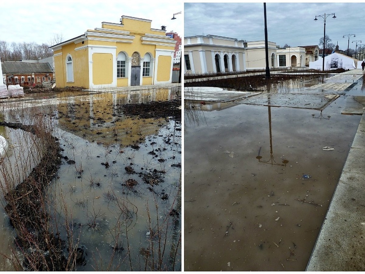 Половодье продолжает захватывать Рязань. Большая вода 3 апреля пришла в  Торговый городок - KP.RU