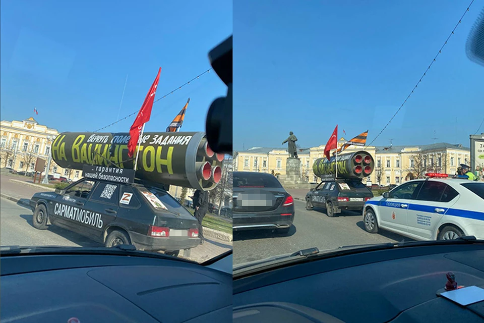 Сарматмобиль на улицах Твери