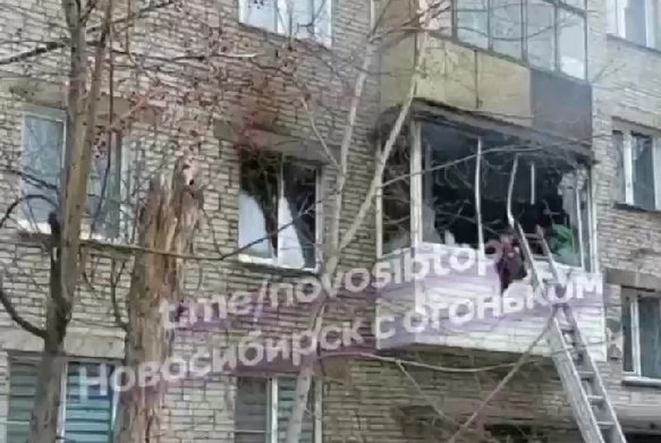 Информации о пострадавших пока нет. Фото: скриншот из видео «Новосибирск с огоньком».