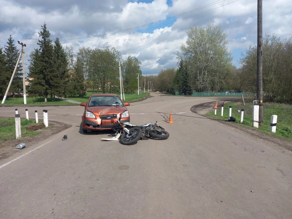 Мотоциклист погиб на месте