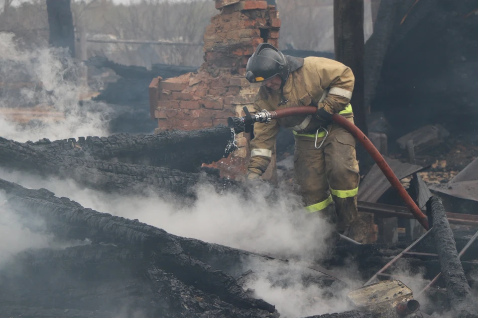 Пожар в деревне Марийский Сарамак в 2021 году. Фото: пресс-служба ГУ МЧС по Удмуртии