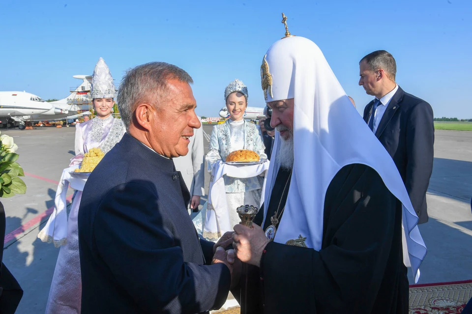 Патриарх стал почетным гостем форума KazanForum 2023. Фото: rais.tatarstan.ru