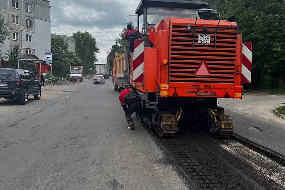 В Туле на улице Гастелло приступили к ремонту дороги
