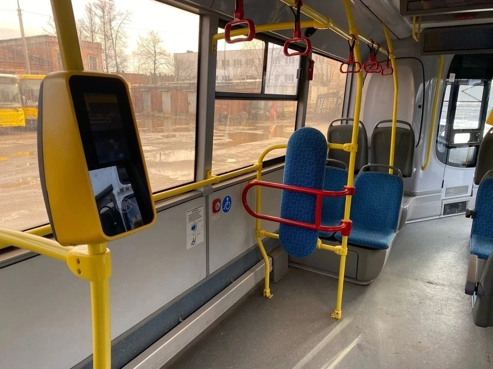 Валидаторы расположены на поручнях в автобусах. Фото: АО «ИПОПАТ»
