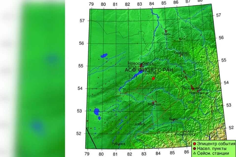 Землетрясение зафиксировали на границе Искитимского и Маслянинского районов НСО. Фото: https://asgsr.ru/.