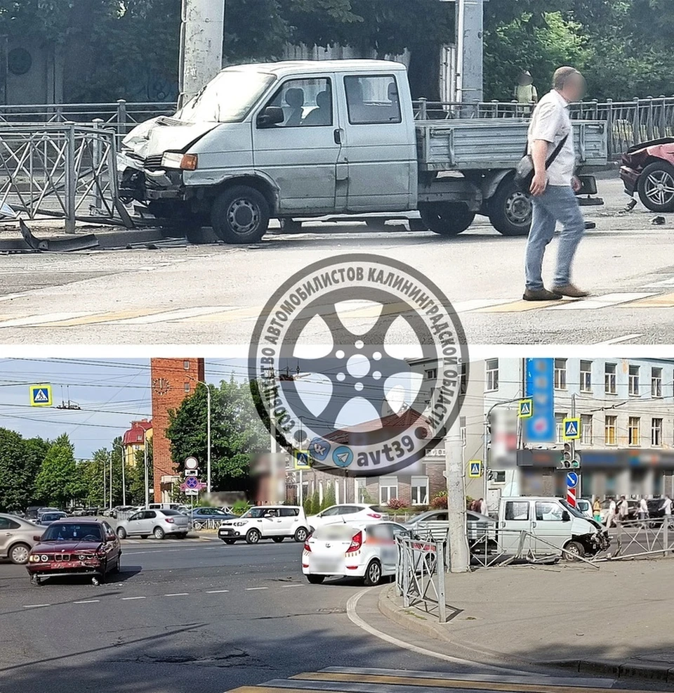 На Советском проспекте грузовик столкнулся с легковушкой и влетел в забор -  KP.RU