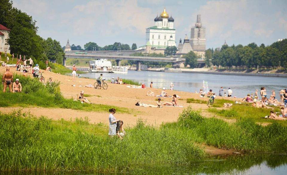 Городской пляж псков фото