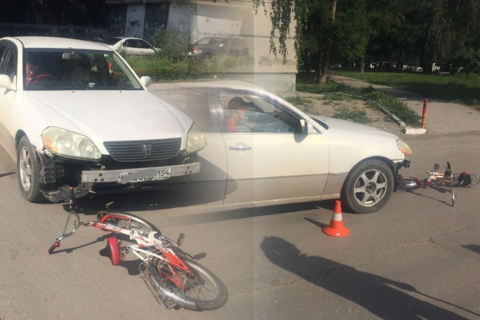 Водитель иномарки сбил 10-летнюю велосипедистку. Фото: городская ГАИ.
